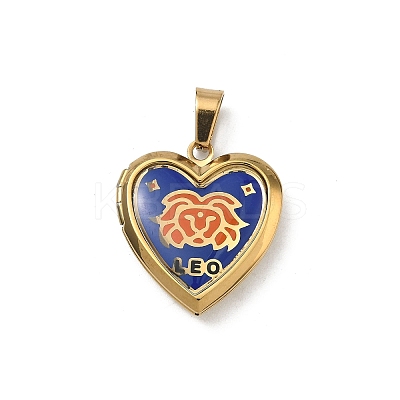 304 Stainless Steel Locket Pendants STAS-H255-02G-12-1
