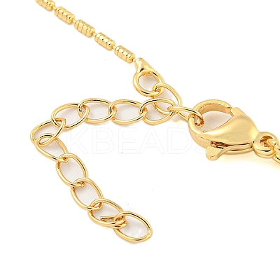 Brass Micro Pave Clear Cubic Zirconia Pendant Necklaces LS-NJEW-M220-01C-G-1