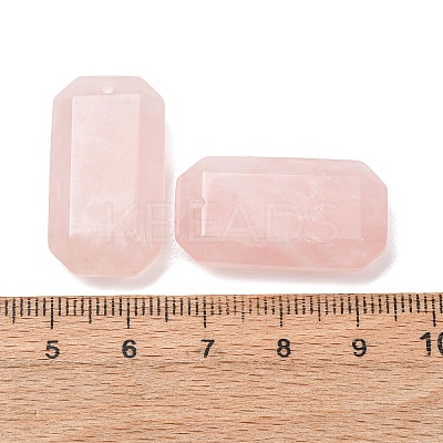 Natural Rose Quartz Pendants G-H325-03-02-1