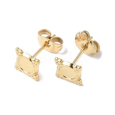 Ion Plating(IP) 304 Stainless Steel Stud Earring Findings STAS-F286-05G-1