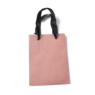 Paper Gift Tote Bags with Nylon Ribbon Handles ABAG-G018-01A-1