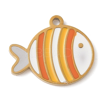 304 Stainless Steel Enamel Charms LS-STAS-K312-05D-G-1