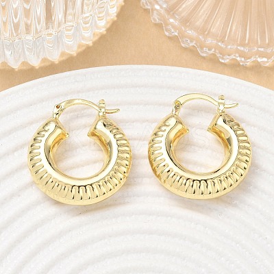 Brass Hoop Earrings for Women KK-CBAD851-40G-1