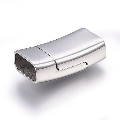 Tarnish Resistant 304 Stainless Steel Magnetic Clasps with Glue-in Ends LS-STAS-E440-39P-1