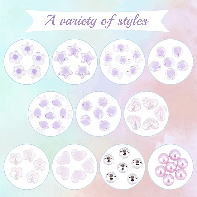 Transparent Acrylic Beads TACR-PH0001-36-1
