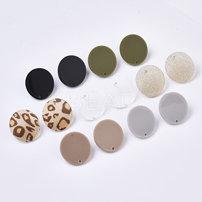Cellulose Acetate(Resin) Stud Earring Findings KY-R022-013-1