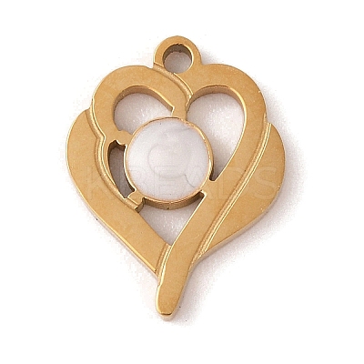 Ion Plating(IP) 304 Stainless Steel Enamel Pendants STAS-Z083-03G-1