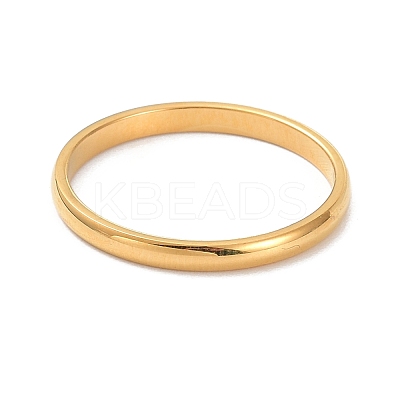 2mm Polished Plain Dome Finger Ring for Girl Women RJEW-C012-05C-G-1