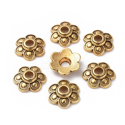 Tibetan Style Alloy Bead Caps X-GLF10362Y-1