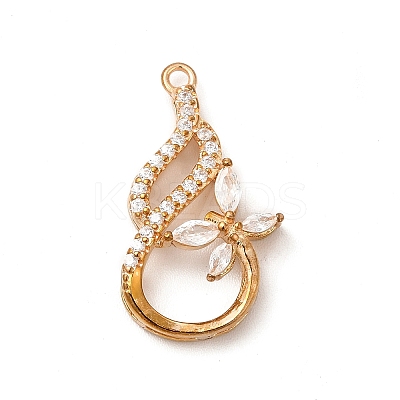 Brass with K9 Glass Pendants KK-B071-09G-02-1