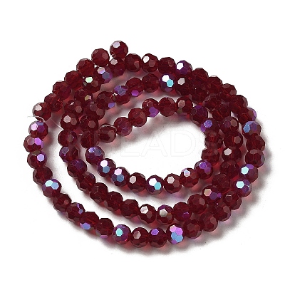 Electroplate Transparent Glass Beads Strands EGLA-A035-T4mm-L02-1