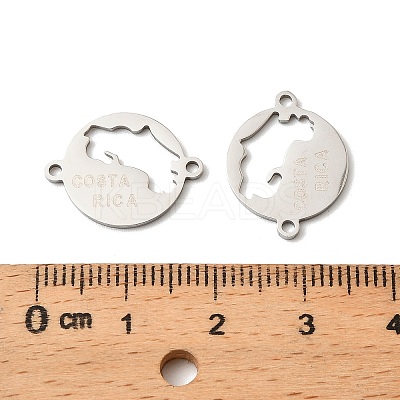 201 201 Stainless Steel Connector Charms STAS-D380-03P-1