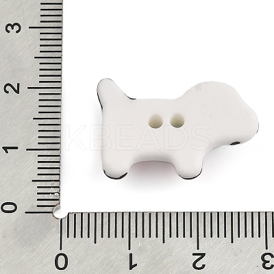Dog Ceramic Buttons BUTT-I018-01A-02-1