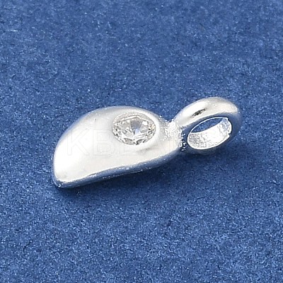 925 Sterling Silver Cubic Zirconia Moon Charms STER-R002-02S-03-1