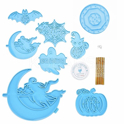 DIY Halloween Theme Wind Chime Resin Mold Kit DIY-D060-01GP-1