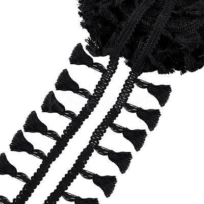 Cotton Fringe Lace Trim Ribbon OCOR-WH0105-008B-1