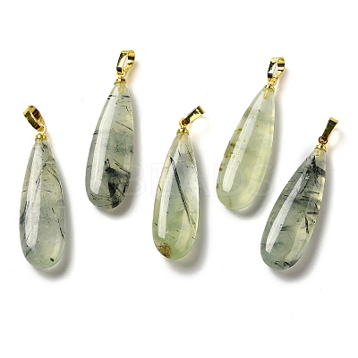 Natural Prehnite Pendants G-Q192-07G-01-1
