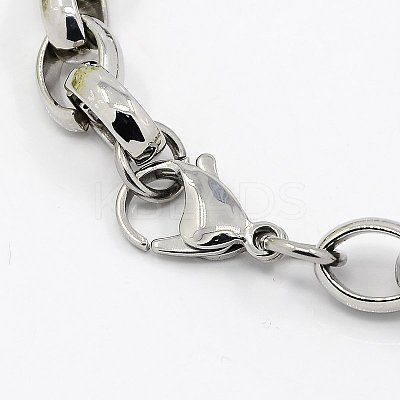 Tarnish Resistant Fashionable 304 Stainless Steel Heart Link Bracelets X-BJEW-G423-10-1