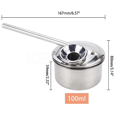 Stainless Steel Blowing Glaze Pot AJEW-WH0120-68A-1