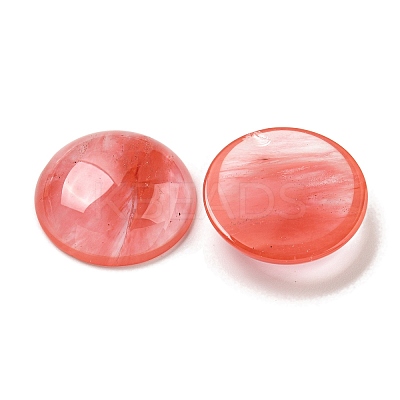 Cherry Quartz Glass Cabochons G-C115-02B-04-1