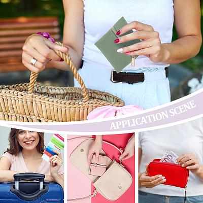 6Pcs 6 Colors Imitation Leather Jewelry Storage Zipper Bags ABAG-NB0002-15B-1