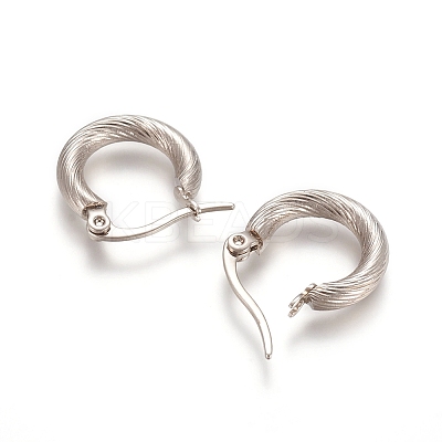 Non-Tarnish 304 Stainless Steel Geometric Hoop Earrings LS-STAS-D171-16C-P-1