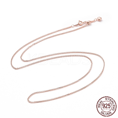 925 Sterling Silver Wheat Chains Necklace for Women STER-I021-02A-RG-1