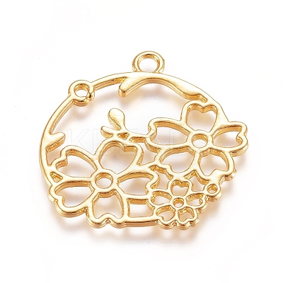 Zinc Alloy Open Back Bezel Pendants LS-PALLOY-E564-64G-1