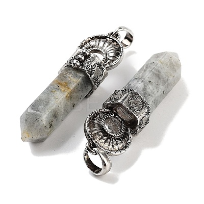 Natural Labradorite Pointed Big Pendants G-Q163-02AS-07-1