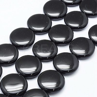 Natural Black Onyx Beads Strands G-E469-09-3mm-1