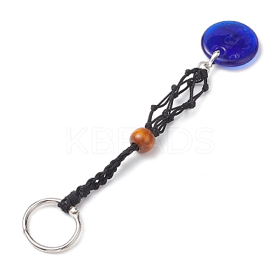 Handmade Evil Eye Lampwork Pendant Decoraton HJEW-JM02027-01-1