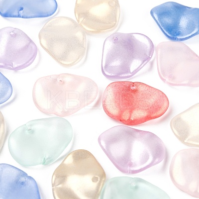 40Pcs Transparent Spray Painted Glass Pendants GLAA-FS0001-15-1