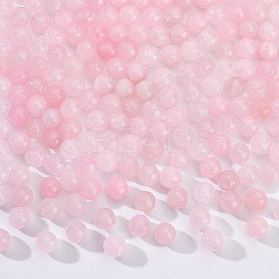 180Pcs Dyed Natural White Jade Round Beads Strands G-NB0002-87-1