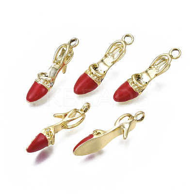 Rack Plating Alloy Enamel Pendant Rhinestone Settings ENAM-T011-133C-1