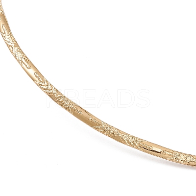 PVD Vacuum Plating 304 Stainless Steel Textured Wire Necklace Making STAS-B036-04G-1