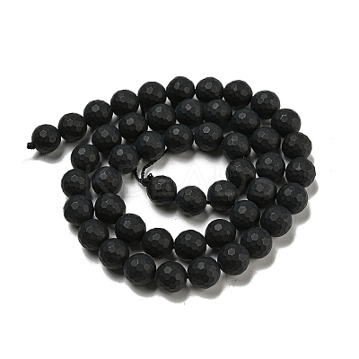 Natural Black Onyx Beads Strands G-D710-8mm-06-1