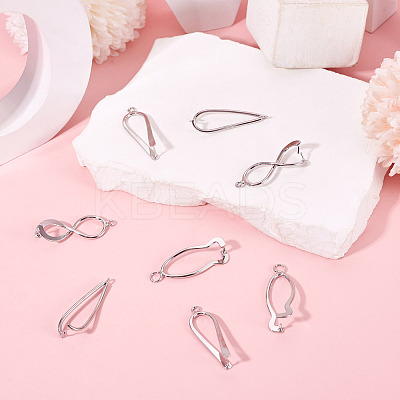 8Pcs 4 Styles Brass Ice Pick Pinch Bails KK-TA0002-48-1