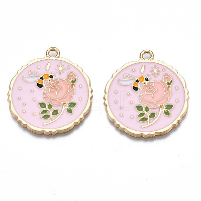 Rack Plating Alloy Enamel Pendants LS-ENAM-N055-047-1