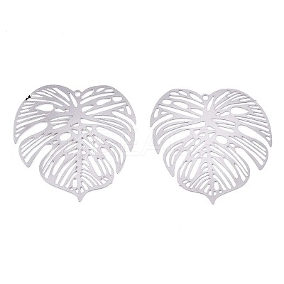 Tarnish Resistant 201 Stainless Steel Filigree Pendants STAS-R102-21P-1