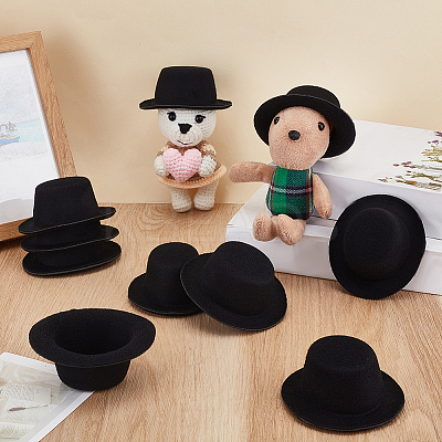 EVA Cloth Round Fascinator Hat Base for Doll AJEW-WH0455-258B-1