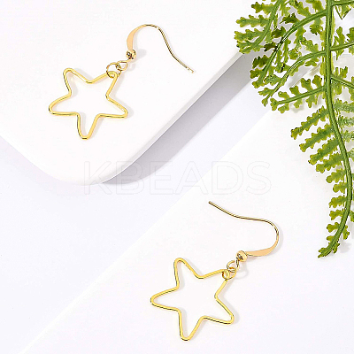Long-Lasting Plated Brass Earring Hooks KK-BC0006-06G-NF-1