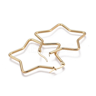 201 Stainless Steel Hoop Earrings EJEW-A052-28B-1