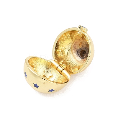 Brass Micro Pave Cubic Zirconia Locket Pendants KK-H203-13G-1