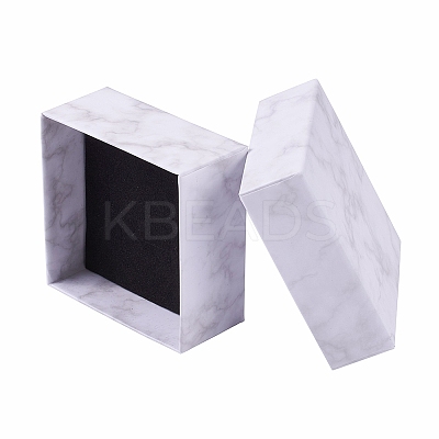 Square Kraft Cardboard Jewelry Boxes AJEW-CJ0001-19-1