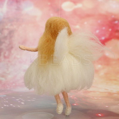 Fairy Wool Felt Needle Felting Kit with Instructions DOLL-PW0004-08-1