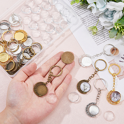 20Pcs 4 Color Alloy Keychain KEYC-DC00017-1