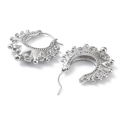 Non-Tarnish 304 Stainless Steel Hoop Earrings EJEW-H115-36P-1