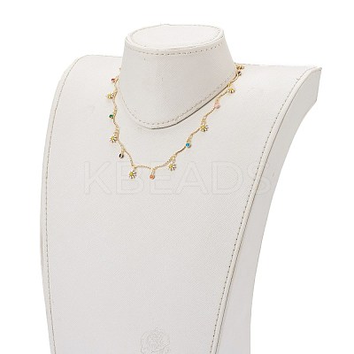 Brass Enamel Pendant Necklaces NJEW-JN03322-1