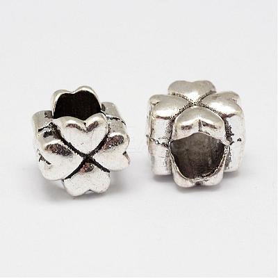 Clover Alloy European Beads PALLOY-K206-01AS-1
