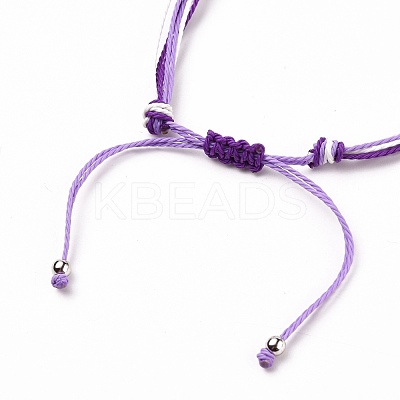 Waxed Polyester Cord Braided Bracelets BJEW-JB05663-01-1